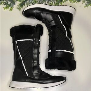 Black Nautica Quilted Women's Boots